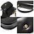 Céline Mini borsa trasparente Triomphe in pelle di vitello lucida nera Nero - vista 6