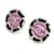 Chanel Orecchini a catena viola e argento Multicolore  - vista 2