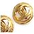 Chanel Vintage Goldplattierte runde CC Logo Clip Ohrringe Gelb - Ansicht 4