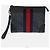 Gucci Clutch Supreme Stripe Blu - vista 2