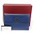 Salvatore Ferragamo Clutch con patta a fiocco in pelle Saffiano blu - vista 2