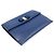 Salvatore Ferragamo Clutch con patta a fiocco in pelle Saffiano blu - vista 4