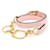 Hermès Rose Sakura Swift Calfskin Gold-tone ETRIER Double Tour Women's Bracelet Pink  - view 3