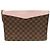 Louis Vuitton Clutch Daily Pouch in tela Damier Ebene Rose Powder Marrone