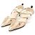 Fendi Slingback con tacco medio in mesh rosa con ricamo di colibrì e strass - vista 3