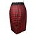 Dolce & Gabbana Falda de cuadros pata de gallo Roja - vista 2