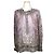 Etro Blusa de seda con estampado lila Multicolor