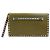 Valentino Clutch Rockstud in agnello dorato Verde