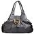 Bulgari Chandra Schultertasche Anthrazitgrau Braun