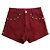 Sandro Shorts de denim burdeos Roja