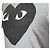 Comme Des Garcons T-shirt Gray Heart Argento - vista 4
