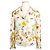 Dolce & Gabbana Chaqueta de algodón con estampado floral marfil Blanco
