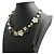 Chanel Collana con ciondolo logo CC fiore di perla argentata Nero - vista 2