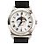 Salvatore Ferragamo Relógio Moonphase em aço com pulseira de couro Multicor