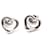 Tiffany & Co Orecchini Tiffany Silver Open Heart Multicolore