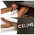Céline Cabas Mini Vertical Triope Canvas Tan Calfskin Marrom - vista 7