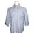 Chanel Camisa de seda a rayas Azul