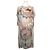 Dior Vestido de gasa de seda Christian Boutique Shoreline Multicolor
