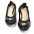 Tory Burch JOLIE Block Heel Pumps aus schwarzem Lack-Lammleder