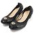 Tory Burch JOLIE Block Heel Pumps aus schwarzem Lack-Lammleder - Ansicht 2