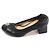 Tory Burch JOLIE Block Heel Pumps aus schwarzem Lack-Lammleder - Ansicht 3