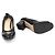 Tory Burch JOLIE Block Heel Pumps aus schwarzem Lack-Lammleder - Ansicht 5