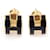 Hermès Mini pendientes Pop en negro y dorado  - vista 1