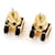 Hermès Mini pendientes Pop en negro y dorado  - vista 5