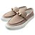 Hermès Kelly Loafer aus taupefarbenem Wildleder und Roségold Braun