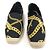 Versace Espadrilles slip-on in tela nera con stampa a catena La Greca Nero
