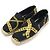 Versace Espadrilles slip-on in tela nera con stampa a catena La Greca Nero - vista 3