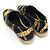 Versace Espadrilles slip-on in tela nera con stampa a catena La Greca Nero - vista 5
