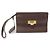 Balenciaga Clutch LE DIX in pelle di vitello marrone con tracolla