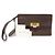 Balenciaga Clutch LE DIX in pelle di vitello marrone con tracolla - vista 2