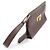 Balenciaga Clutch LE DIX in pelle di vitello marrone con tracolla - vista 3