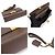 Balenciaga Clutch LE DIX in pelle di vitello marrone con tracolla - vista 5