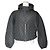 Tory Burch Kurze Kapuzenjacke mit Logo-Muster in Anthrazitgrau Braun