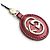 Gucci Charm per borsa in pelle con logo GG Rosso - vista 4