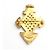 Chanel Spilla Croce Dorata Vintage Giallo - vista 2