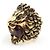 Gucci Amethyst Lion Ring Vergoldet Mehrfarben