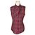 Moschino Top sin mangas con volantes y estampado de cuadros morado Roja