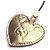 Gucci Charm per borsa in pelle a cuore dorato D'oro - vista 4