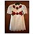 Dolce & Gabbana Robe en dentelle blanche brodée roses Rouge - vue 15