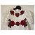 Dolce & Gabbana Robe en dentelle blanche brodée roses Rouge - vue 2