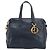 Borsa Christian Dior in pelle blu navy e oro Auth ka4387A D'oro - vista 13