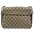 GUCCI GG Supreme Web Sherry Line Borsa in PVC Beige Oro 904 02 084 Auth ka4366 D'oro - vista 2