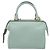 Céline Bolsa CELINE de couro 2way Azul claro Ouro Auth 180287A Dourado - vista 13
