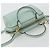 Céline Bolsa CELINE de couro 2way Azul claro Ouro Auth 180287A Dourado - vista 6