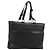 Salvatore Ferragamo Gancini Tote Bag Canvas Schwarz Silber Auth BA12884