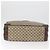 GUCCI GG Supreme Web Sherry Line Trunk PVC Beige Oro Rosso Auth 180805 D'oro - vista 5